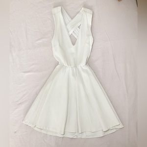 Lulus White Crossback Skater dress
